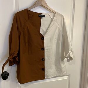 Colorblock Eloquii blouse 16